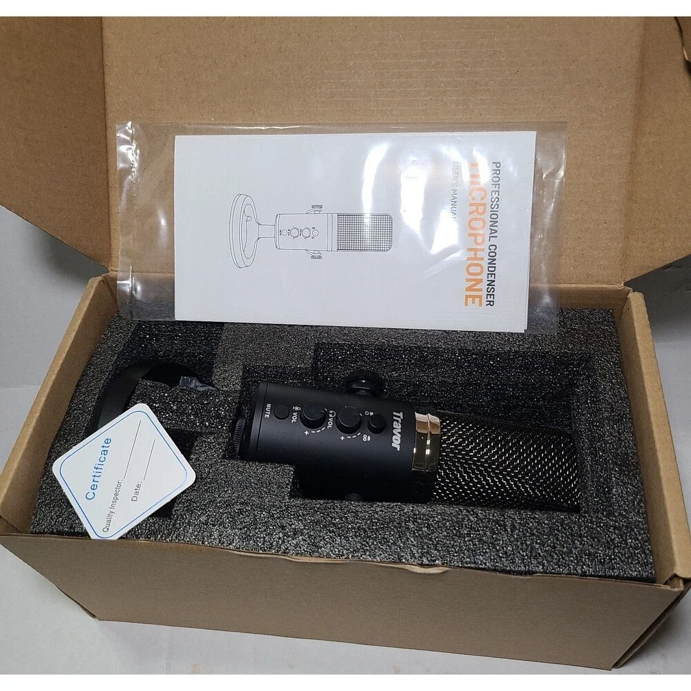 USB Microphone Travor Metal Condenser Professional Mic for Laptop MAC PC or...